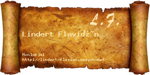 Lindert Flavián névjegykártya